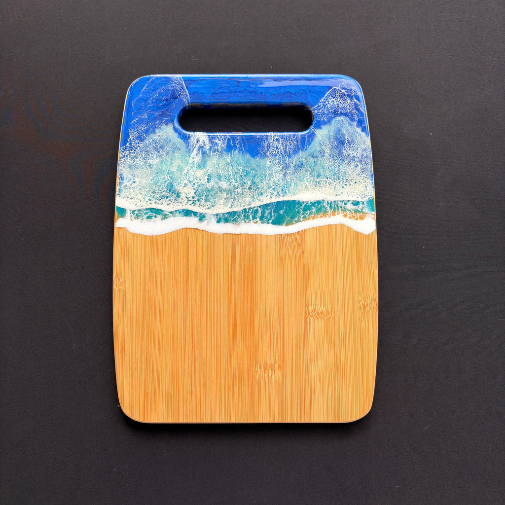Ocean Wave Bamboo Serving Board