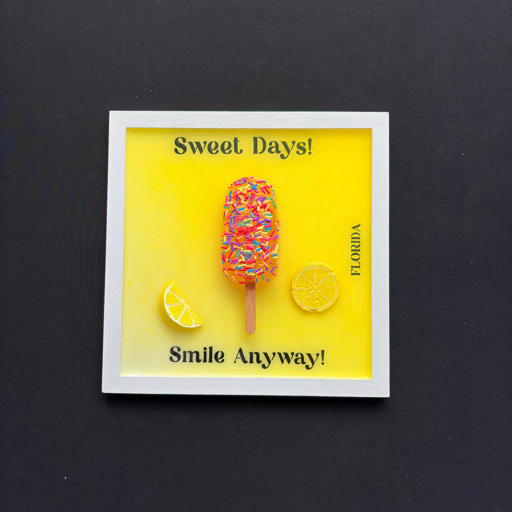 Sweet Days Florida Popsicle Wood & Resin Wall Art