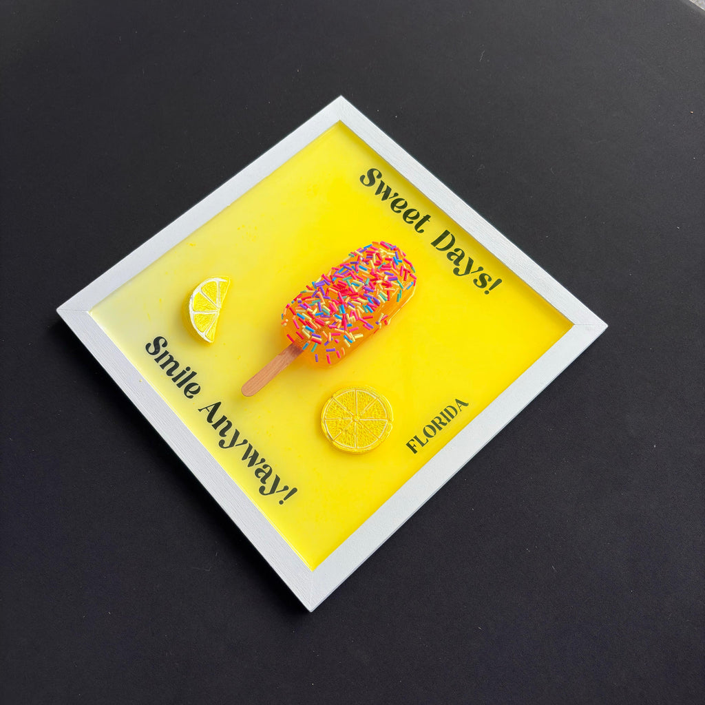 Sweet Days Florida Popsicle Wood & Resin Wall Art