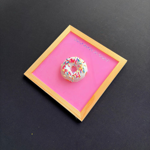 Donut Worry, Be Happy! Wood & Resin Wall Art