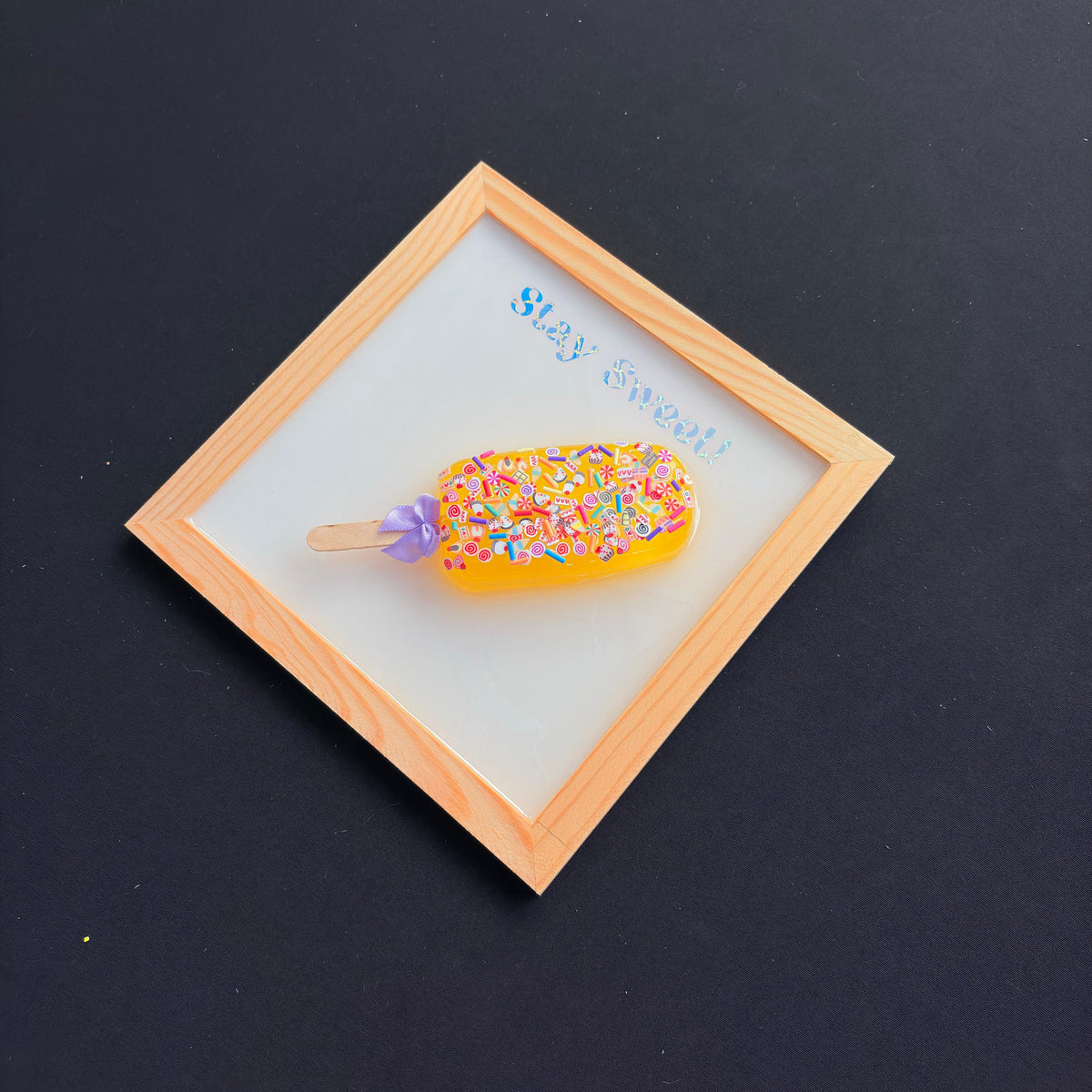 Stay Sweet Candy Popsicle Wood & Resin Wall Art