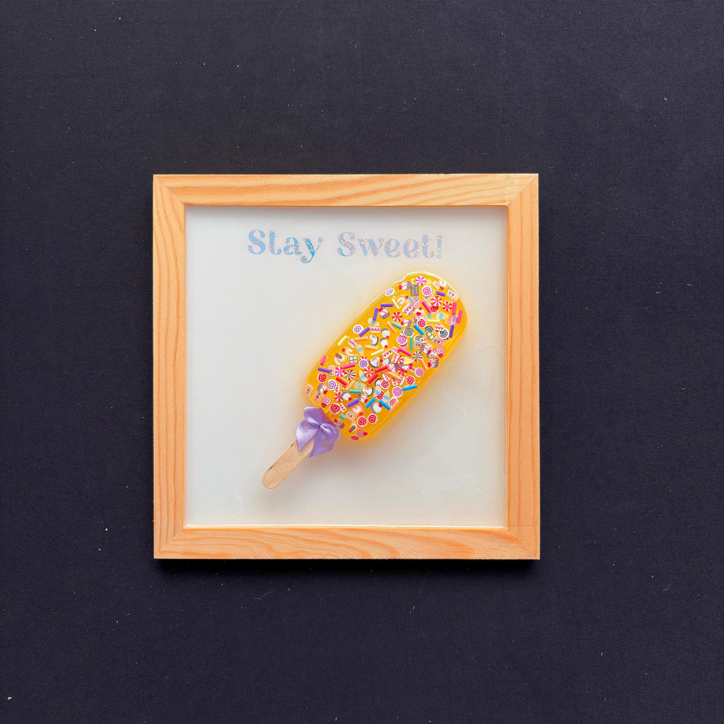 Stay Sweet Candy Popsicle Wood & Resin Wall Art