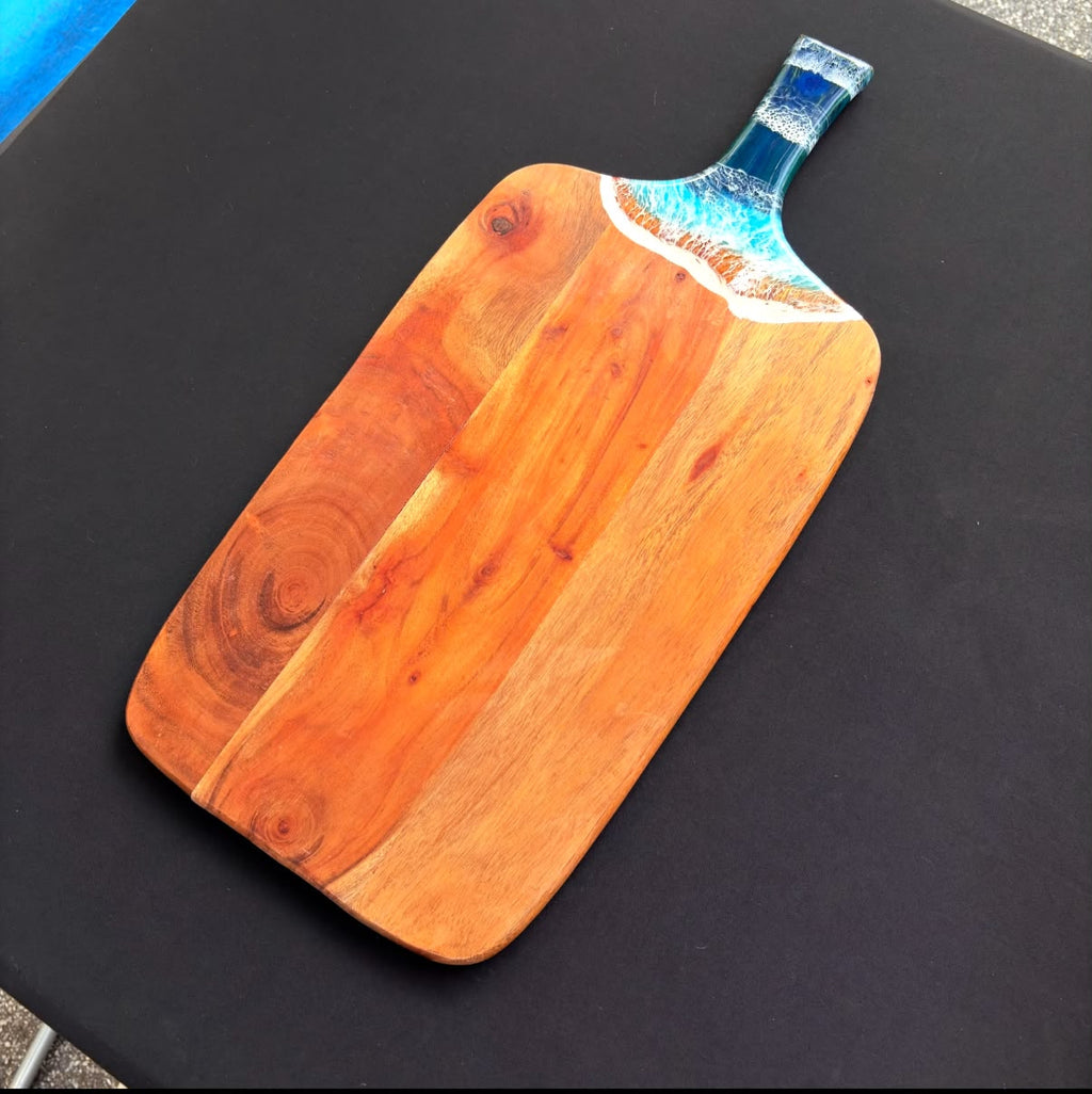 Ocean Wave Bamboo Serving Board