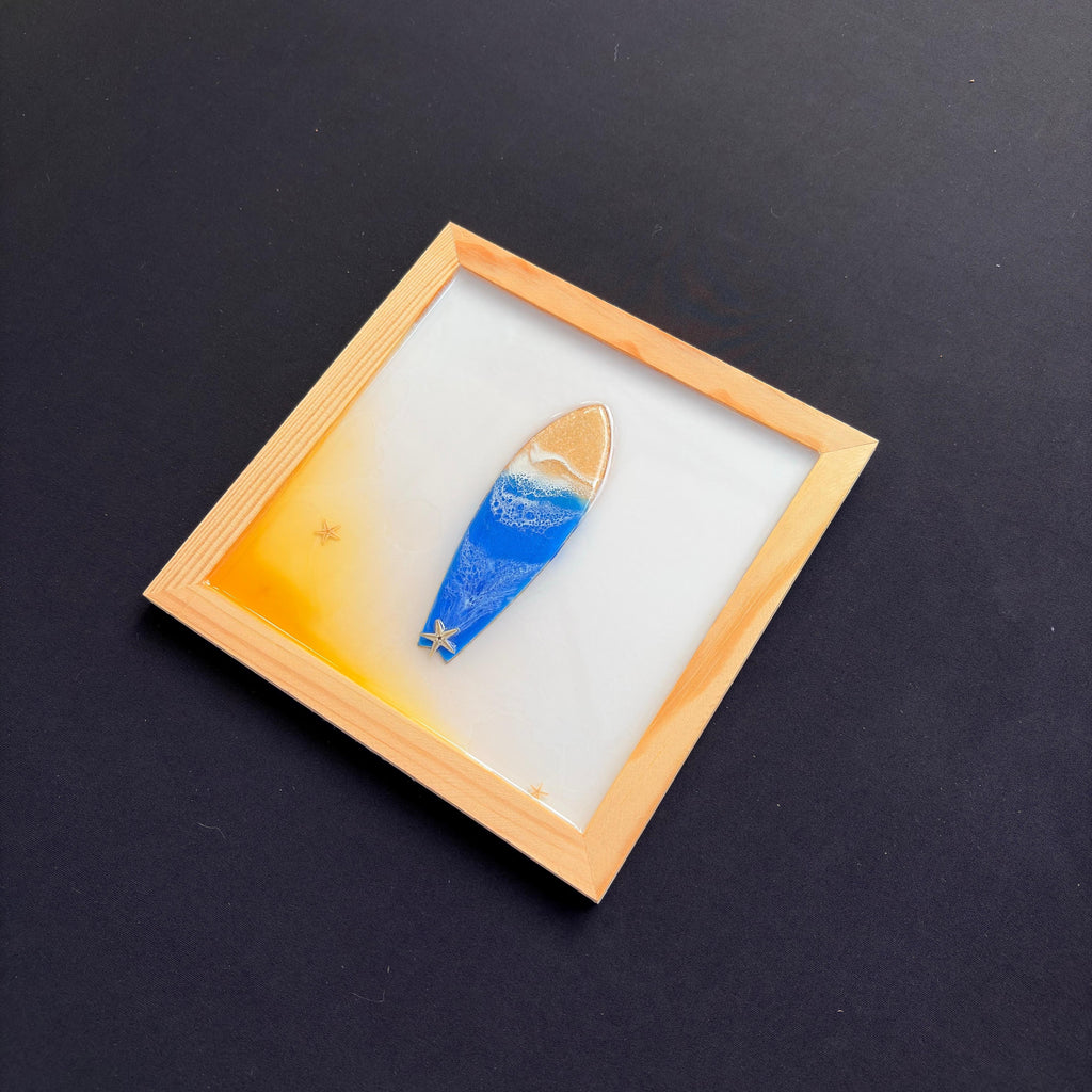 Coastal Surfboard Wood & Resin Wall Art